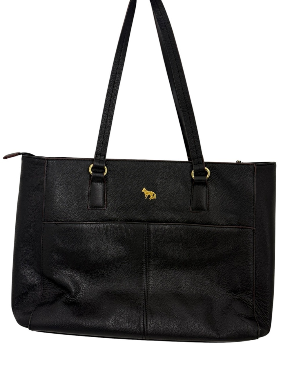 Emma Fox Park Avenue Black Leather Tote Work Bag